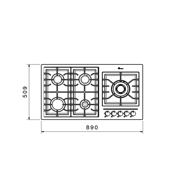 اجاق گاز صفحه ای بیمکث مدل 5089