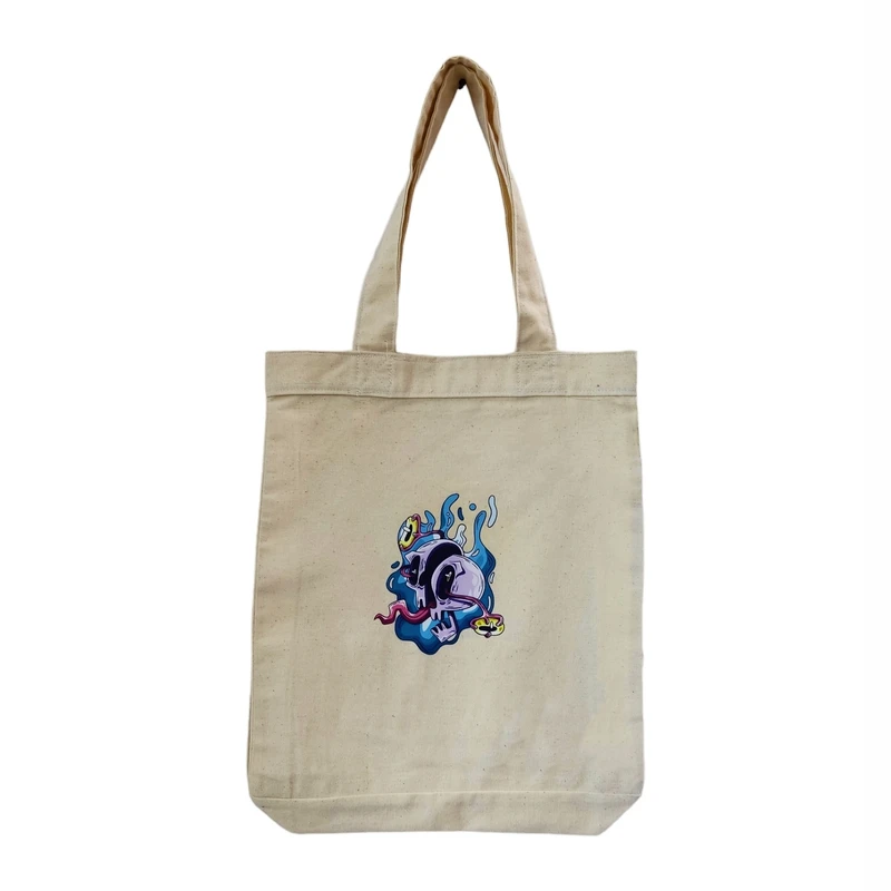 ساک دستی مدل الیاف طبیعی طرح اسکلت کد 414