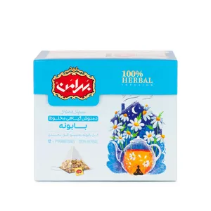 دمنوش بابونه کیسه هرمی بهرامن بسته 12 عددی