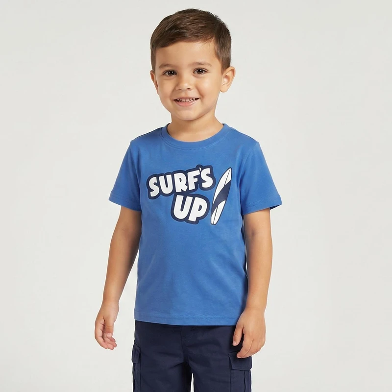 تی‌شرت آستین کوتاه پسرانه لوپیلو مدل Surf's up