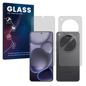 Glass Matte Hydrogel Screen Protector for Oppo Find X8 Ultra mobile phone along with the back protector