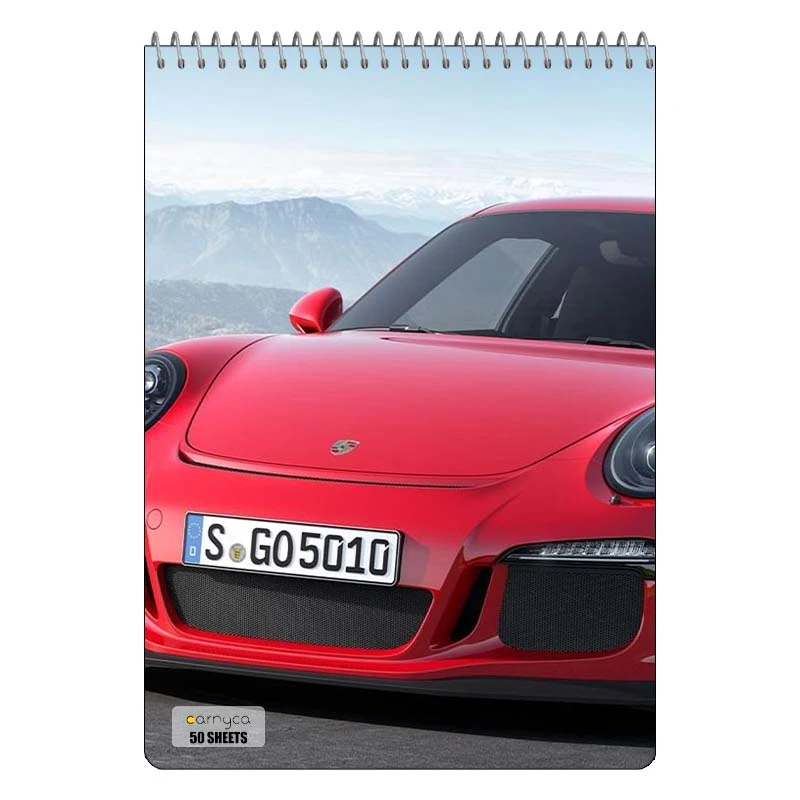 دفتر نقاشی 50 برگ سیمی کارنیکا طرح پورشه Porsche کد 69869