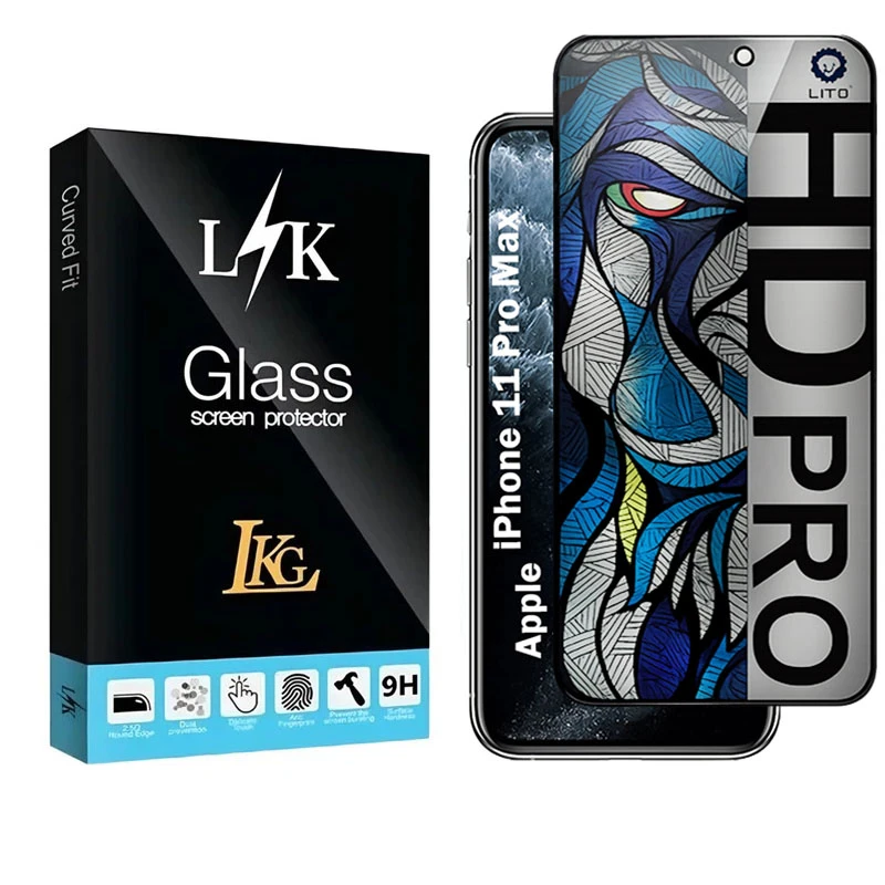محافظ صفحه نمایش شیشه ای حریم شخصی ال کا جی مدل LIHD-LK مناسب برای گوشی موبایل اپل iPhone 11 ProMax