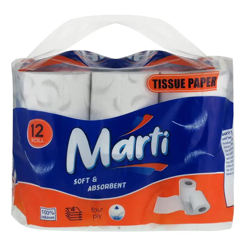 دستمال توالت مارتی مدل 02 بسته 12 عددی