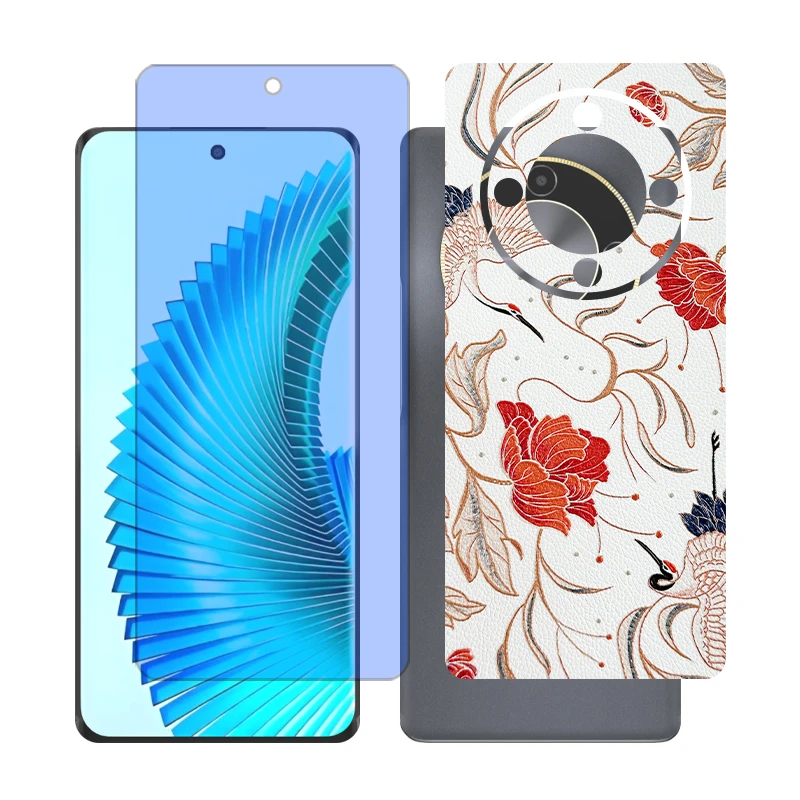محافظ صفحه نمایش بلو کات گلس مدل together مناسب برای گوشی موبایل آنر X9b به همراه برچسب پوششی پشت گوشی