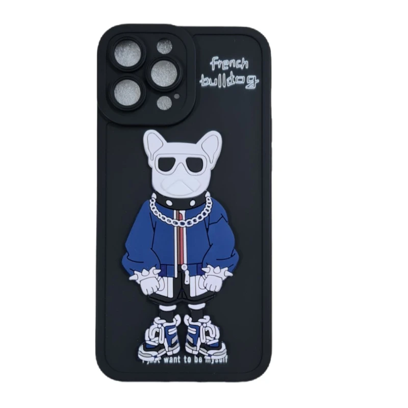 کاور مدل سیلیکونی طرح بولداگ کد 386 مناسب برای گوشی موبایل اپل iPhone 13 Pro Max