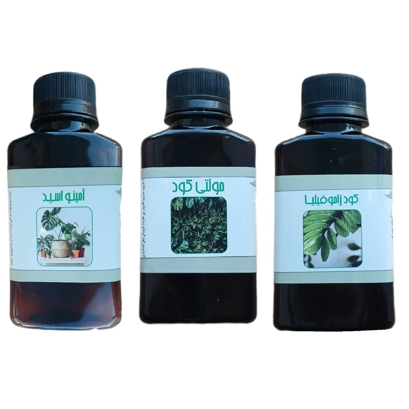 کود مایع امینو اسید و زاموفیلیا و مولتی کود مدل life drop حجم 110 میلی لیتر بسته 3 عددی