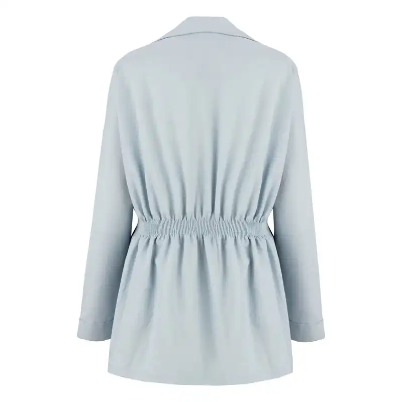 مانتو زنانه سرژه مدل 216618 رنگ آبی روشن