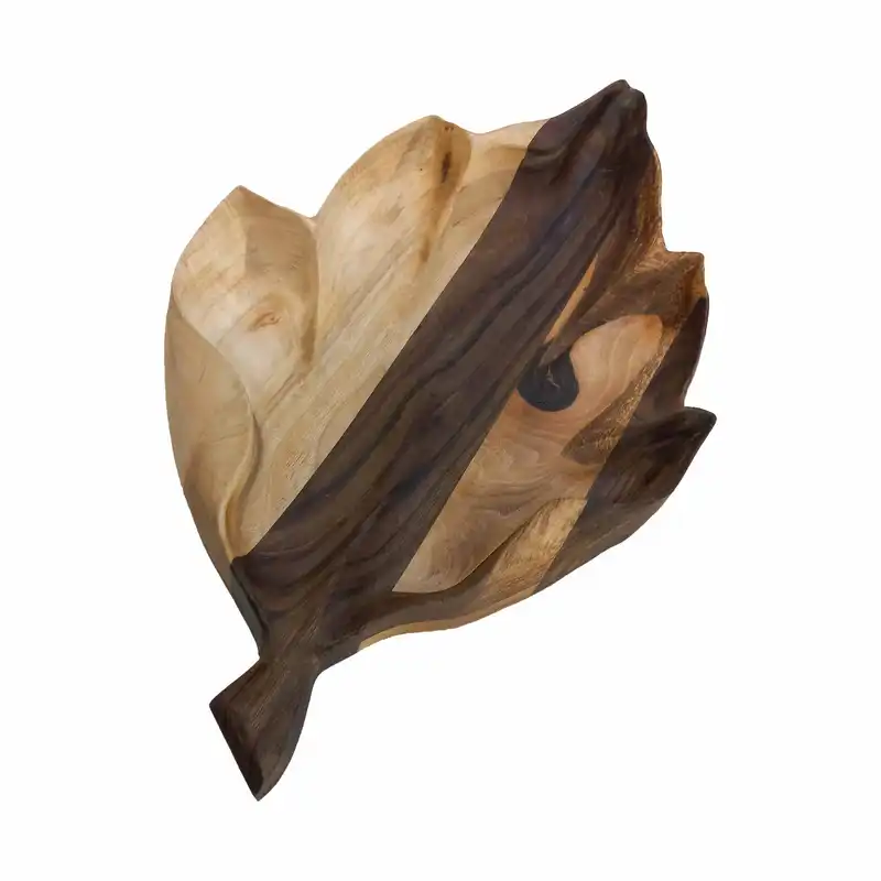 ظرف سرو چوبی گوراب چوب طرح دفرمه مدل روستیک کد AL4005