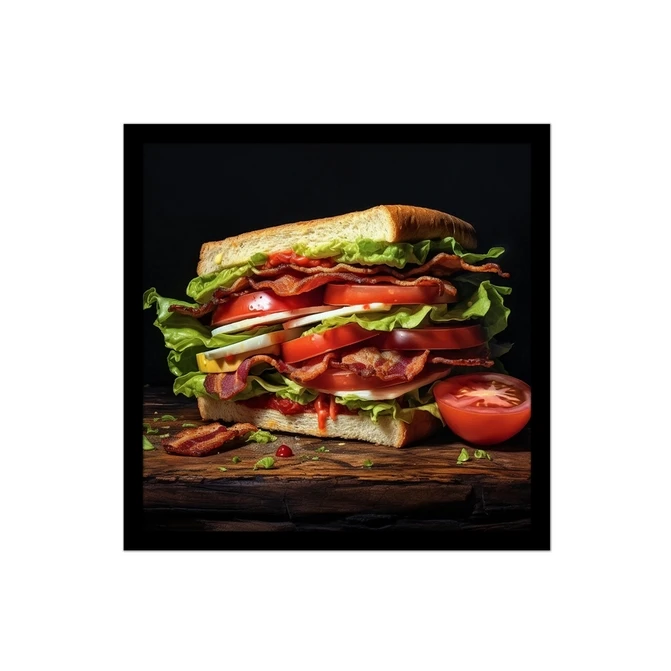 تابلو نوری بکلیت طرح فست فود و ساندویچ مدل لایت باکس B-MID-20901