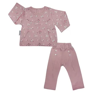 ست تی شرت آستین بلند و شلوار نوزادی آدمک کد 110052