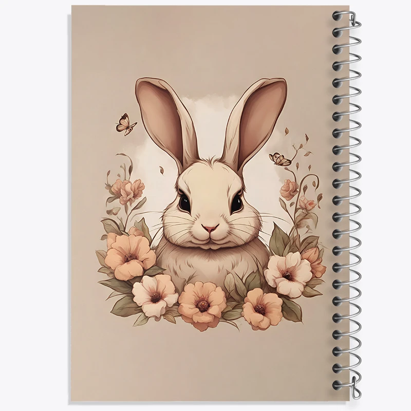 دفتر ژورنال نویسی 50 برگ خندالو مدل نقطه ای طرح خرگوش کیوت کد N3355