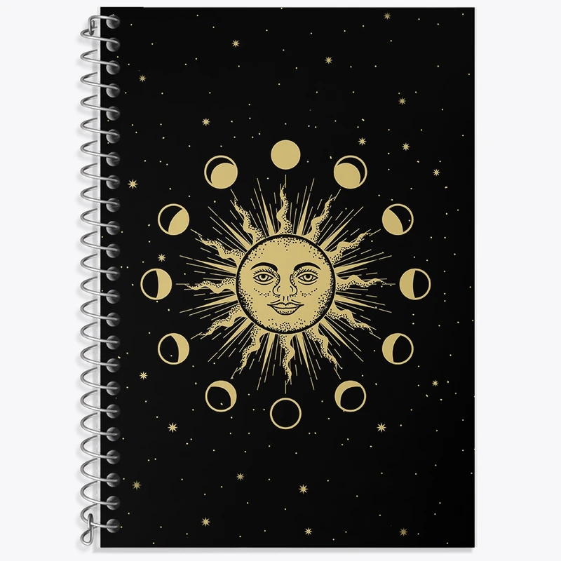 دفتر زبان 50 برگ خندالو مدل دو خط طرح خورشید کد F1702