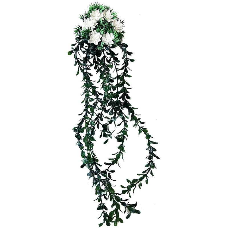  گل مصنوعی مدل حلقه آویزدار بیدمجنون و نیلوفر مینیاتوری