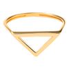 انگشتر طلا 18 عیار زنانه پرسته مدل مثلث تو خالی کد wr740 سایز 56