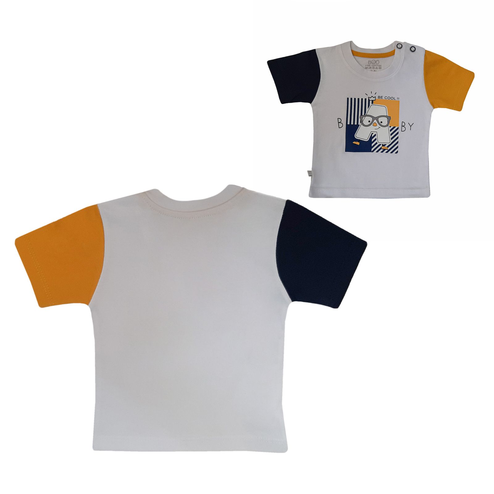 ست تی شرت و شلوارک نوزادی بیبی بو طرح A مدل 2-9524 -  - 3
