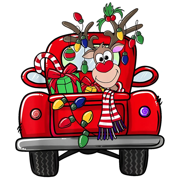 استیکر پارچه و لباس پاد آفرین مدل کریسمس کد DKST719