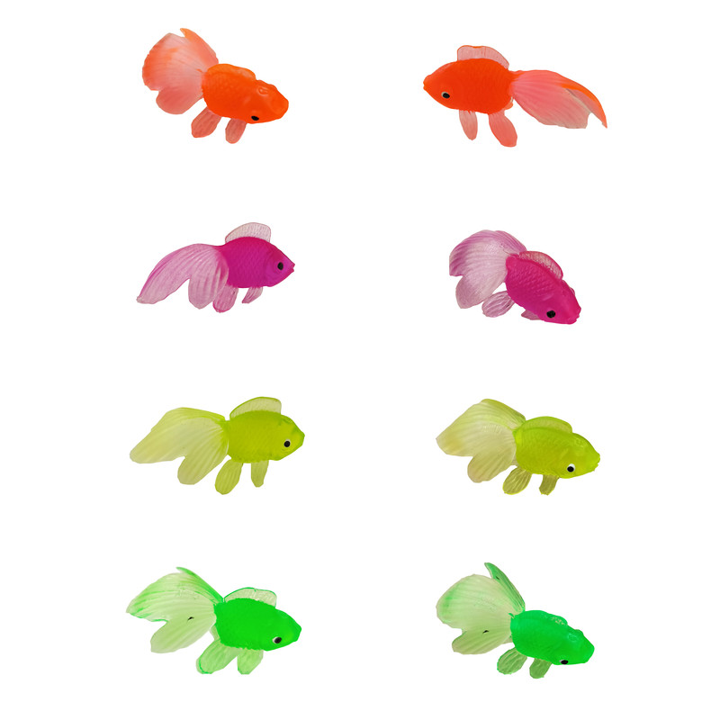 ماهی تزئینی آکواریوم مدل ژله ای کد M11 مجموعه 8 عددی