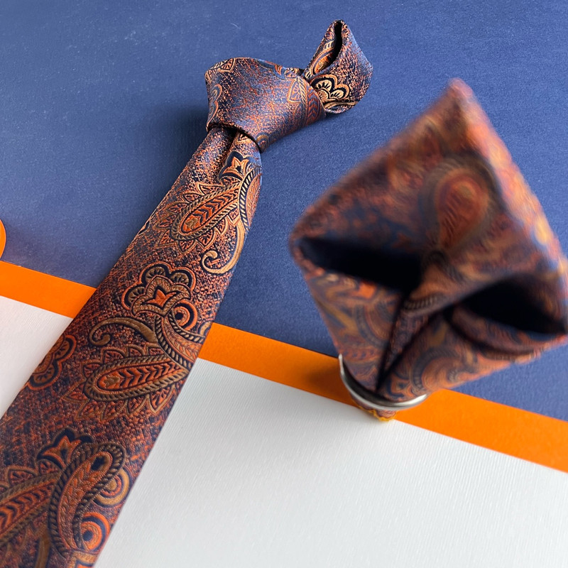 ست کراوات و دستمال جیب نسن مدل sn101003