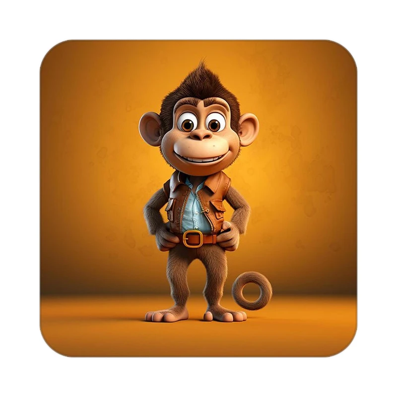 زیر لیوانی کاکتی طرح حیوانات کارتونی مدل mp27348