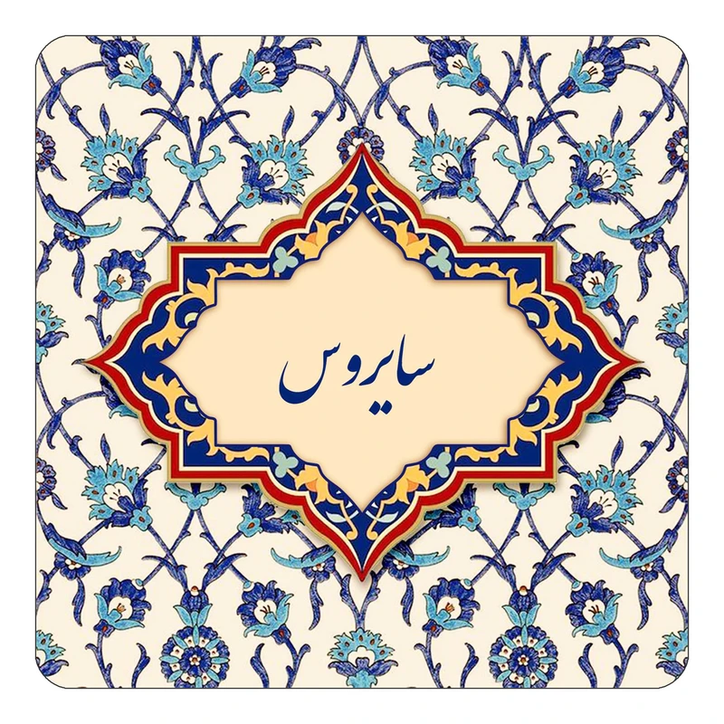 مگنت کاکتی طرح اسم سایروس مدل اسلیمی کد mn85287