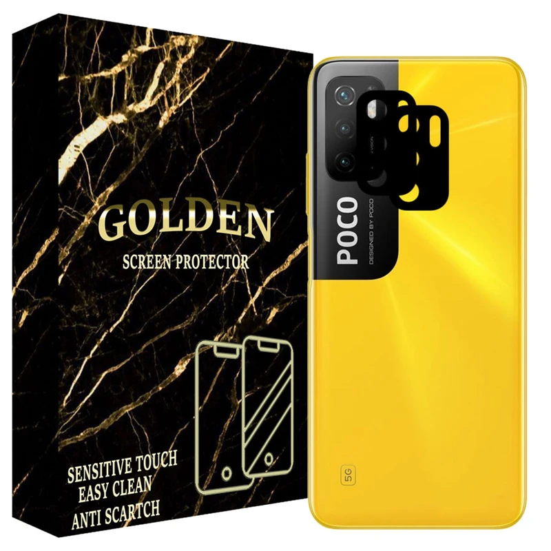 محافظ لنز دوربین گلدن مدل LGL02 مناسب برای گوشی موبایل شیائومی Poco M3 Pro بسته دو عددی