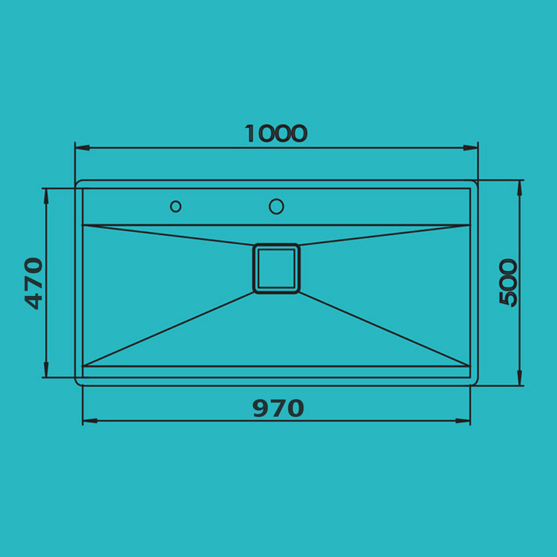 سینک ظرفشویی استیل توکار دو لگنه مدل پریمو 100