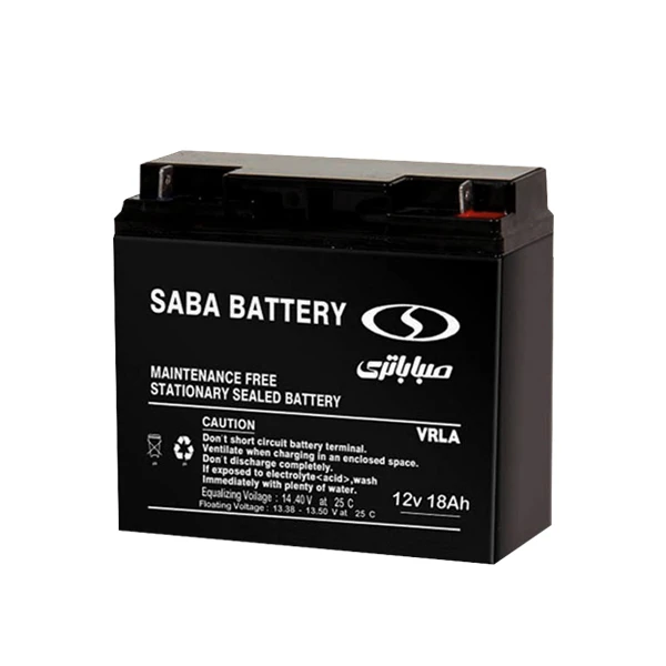 باتری 12 ولت 18 آمپر صبا باتری مدل 12V-18Ah سلد اسید