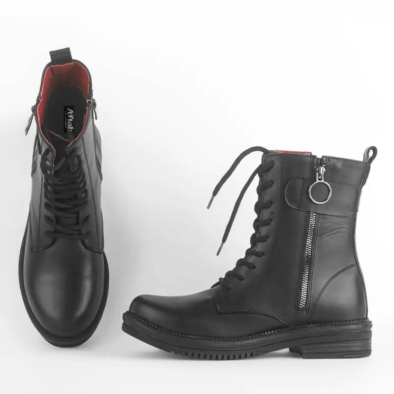 نیم بوت زنانه چرم آفتاب مدل S 406