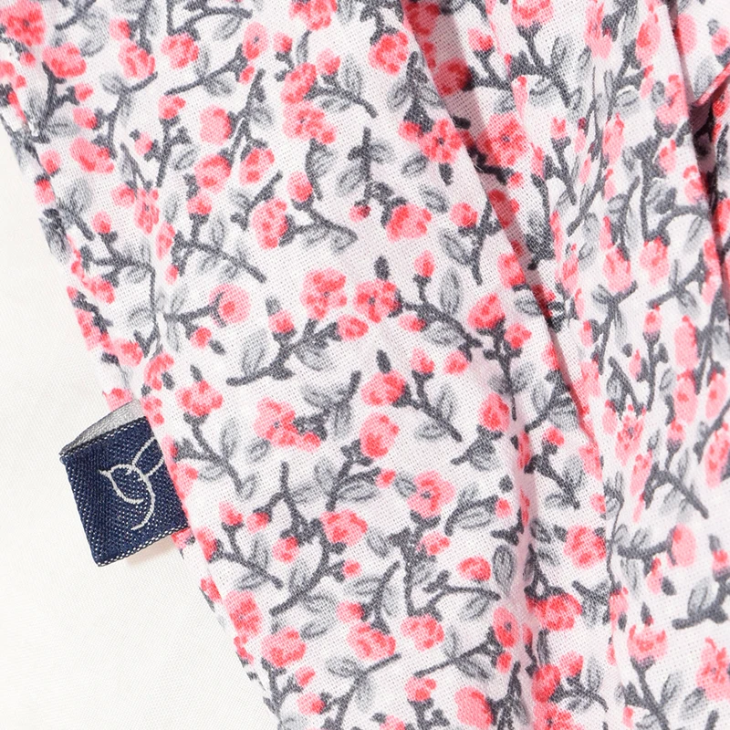 عکس شماره 5 : پیراهن آستین تا روی شانه دخترانه گنجشکک مدل پوپلین تابستانه طرح شکوفه بهار