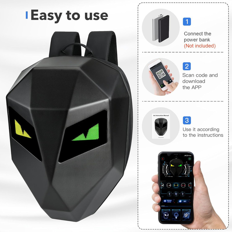 کوله پشتی موتور سیکلت مدل نمایشگر LED کد B0BQLPTXTC