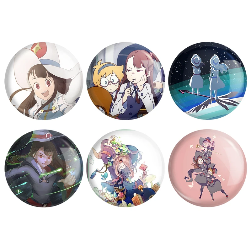 مگنت خندالو طرح انیمه جادوگران کوچک Little Witch Academia کد 1412A مجموعه 6 عددی