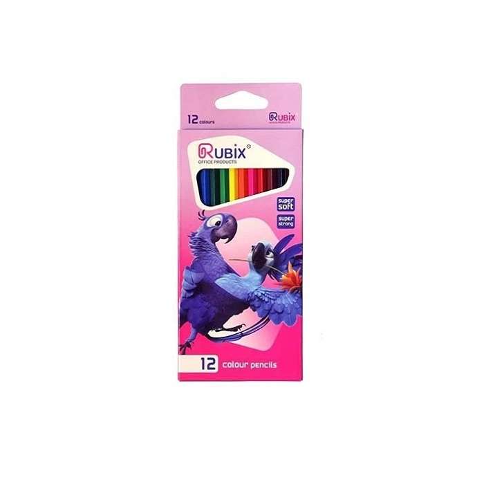 مداد رنگی 12 رنگ مدل rubix super soft 2 کد 007