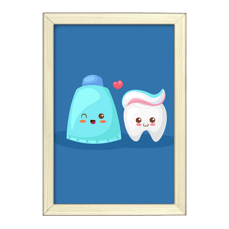 تابلو خندالو طرح دندان و دندان پزشکی کودکانه کد 36710