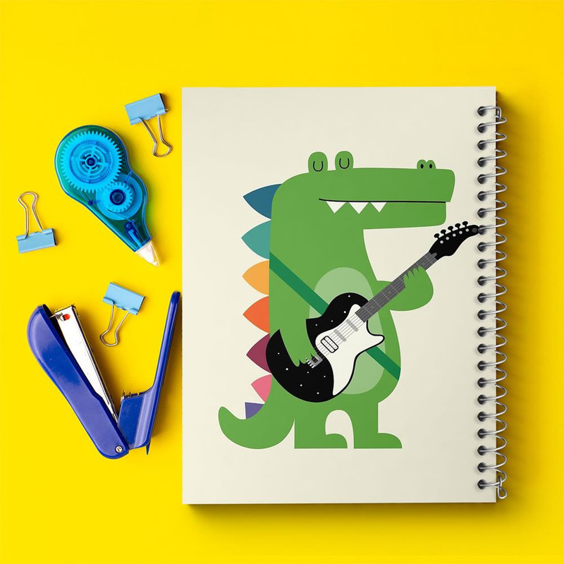 دفتر مشق 100 برگ خندالو طرح دایناسور کد 5068