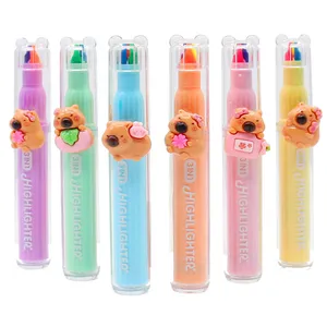 ماژیک علامت گذار سمید مدل فانتزی سه سر طرح کاپی بارا مجموعه 6 عددی