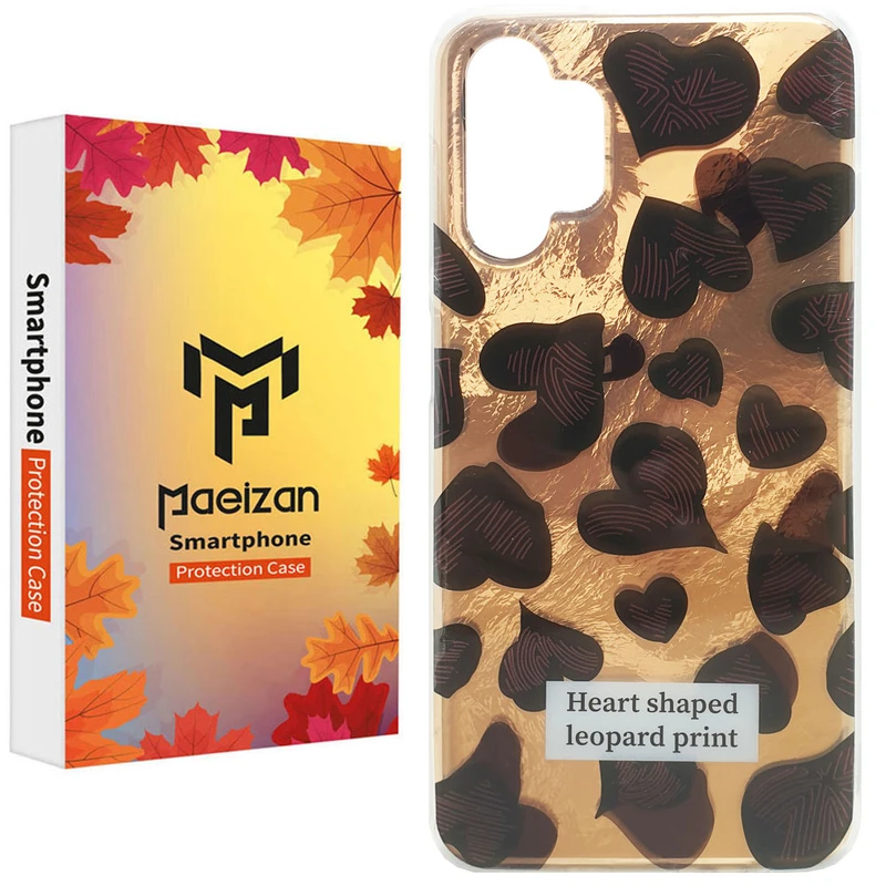 کاور پاییزان مدل Leopard Heart طرح لاکچری مناسب برای گوشی موبایل سامسونگ Galaxy A13 / A23 / A32 5G