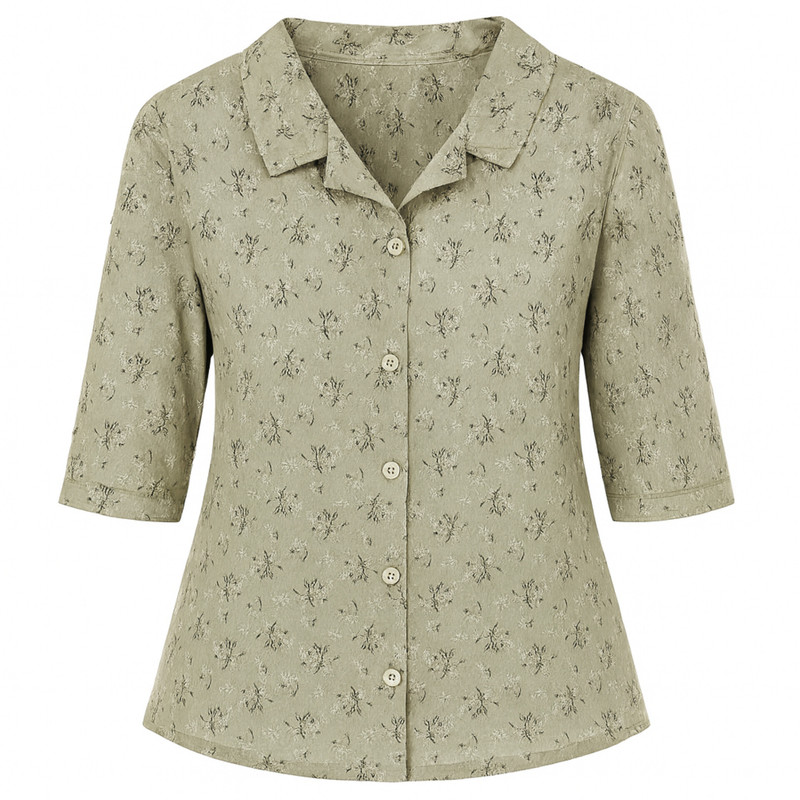 شومیز آستین سه ربع یقه برگردان زنانه مدل 28259