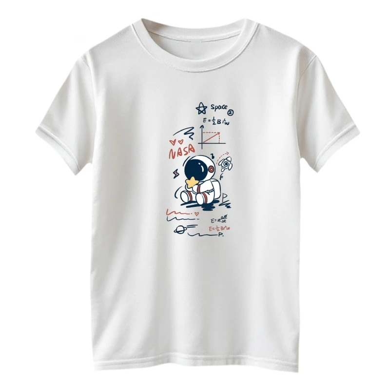 تی شرت آستین کوتاه بچگانه مدل فضانورد و محاسبات