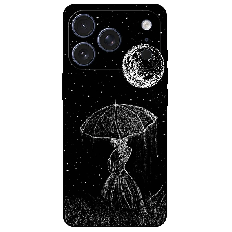 کاور مگافون طرح دختر و ماه مدل 1369 مناسب برای گوشی موبایل اپل iPhone 17 Pro Max
