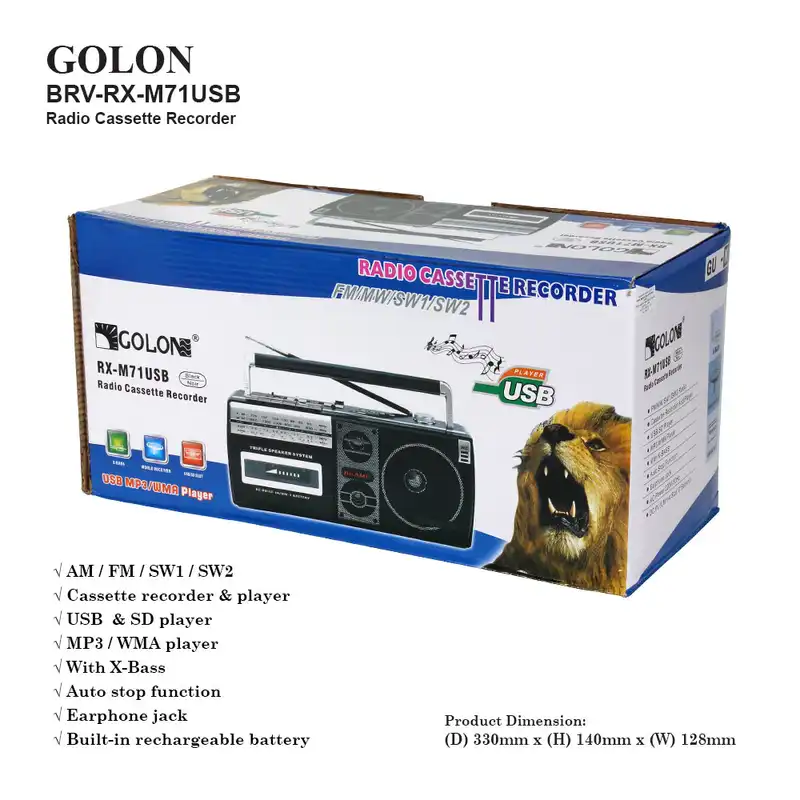 رادیو اسپیکر گولون مدل RX-M71USB