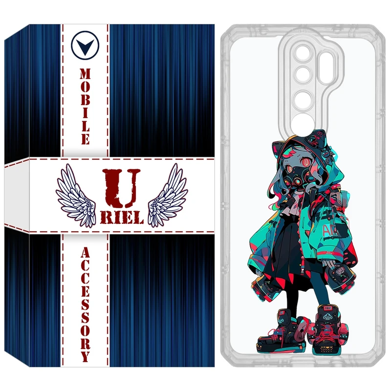 کاور یوریل مدل Clear کد 58 طرح دختر گربه ای مناسب برای گوشی موبایل شیائومی Redmi Note 8 Pro