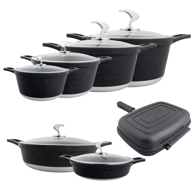 سرویس قابلمه و تابه گرانیتی 14 پارچه نیو لایف مدل AFRA-6314