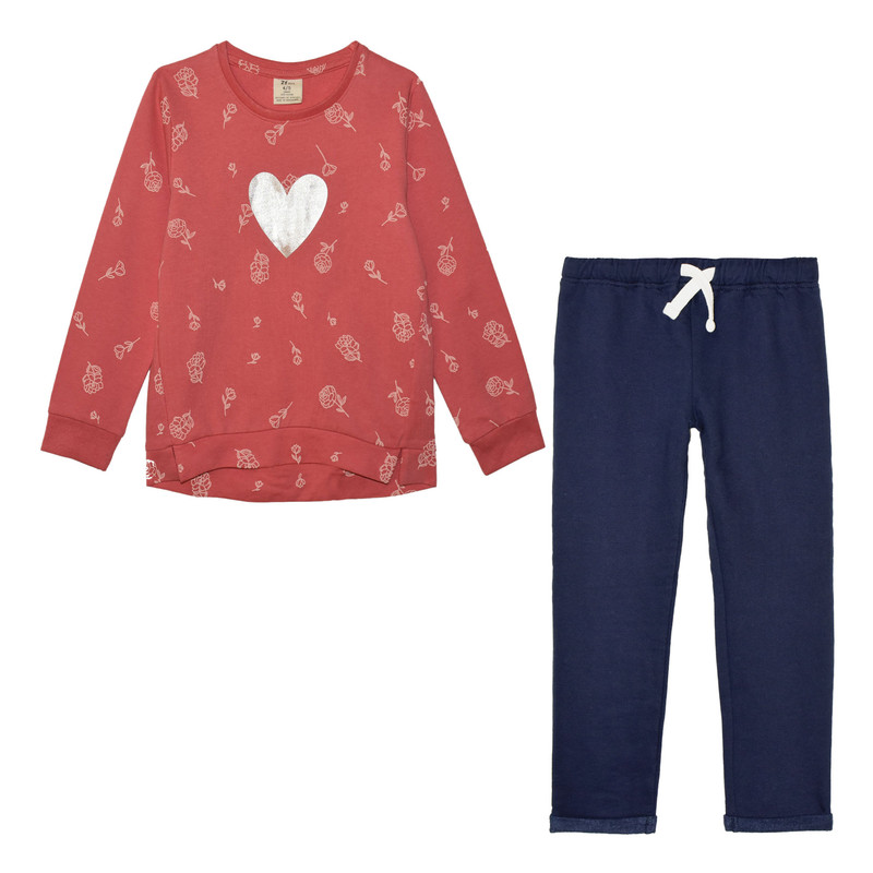 ست سویشرت و شلوار دخترانه زد وای مدل LU-6310121