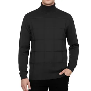 پلیور یقه اسکی مردانه مدل چهارخانه کد 12