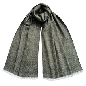 شال زنانه مدل موهر پشمی ساده دورو پاییزی