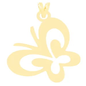 آویز گردنبند طلا 18 عیار زنانه الن نار مدل 3369 طرح پروانه