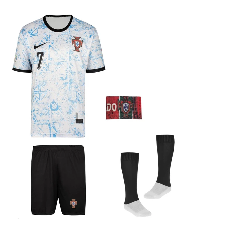 ست 4 تکه لباس ورزشی پسرانه مدل دوم پرتغال طرح رونالدو