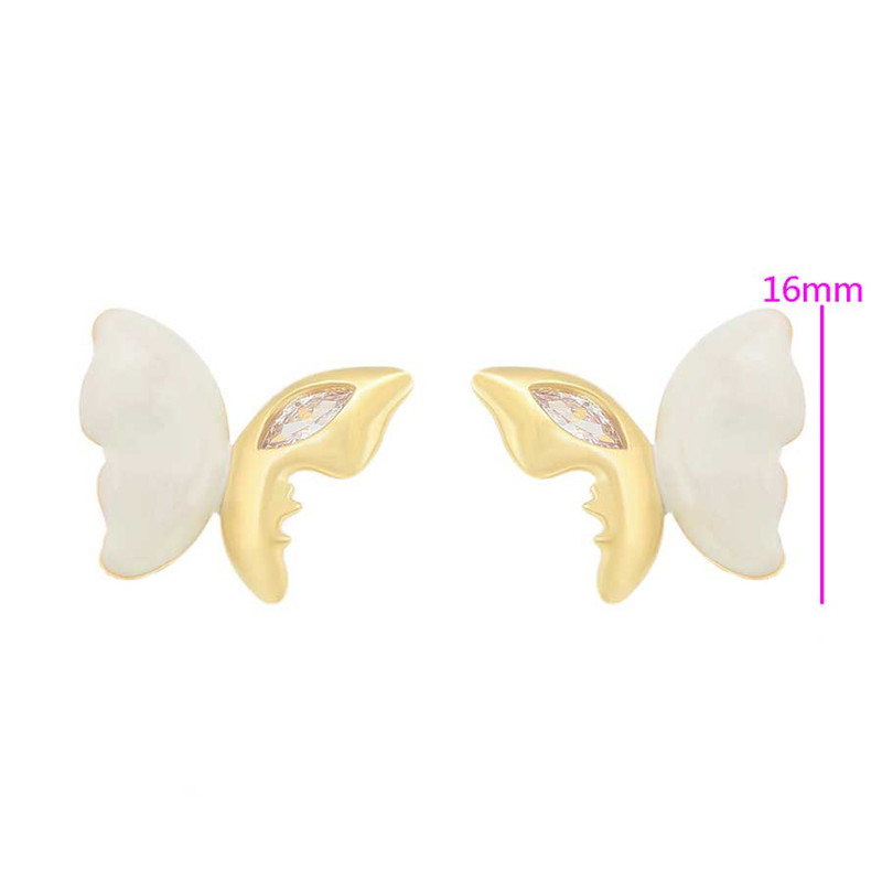 گوشواره زنانه ژوپینگ مدل پروانه ای گوشواره زنانه ژوپینگ مدل پروانه ای