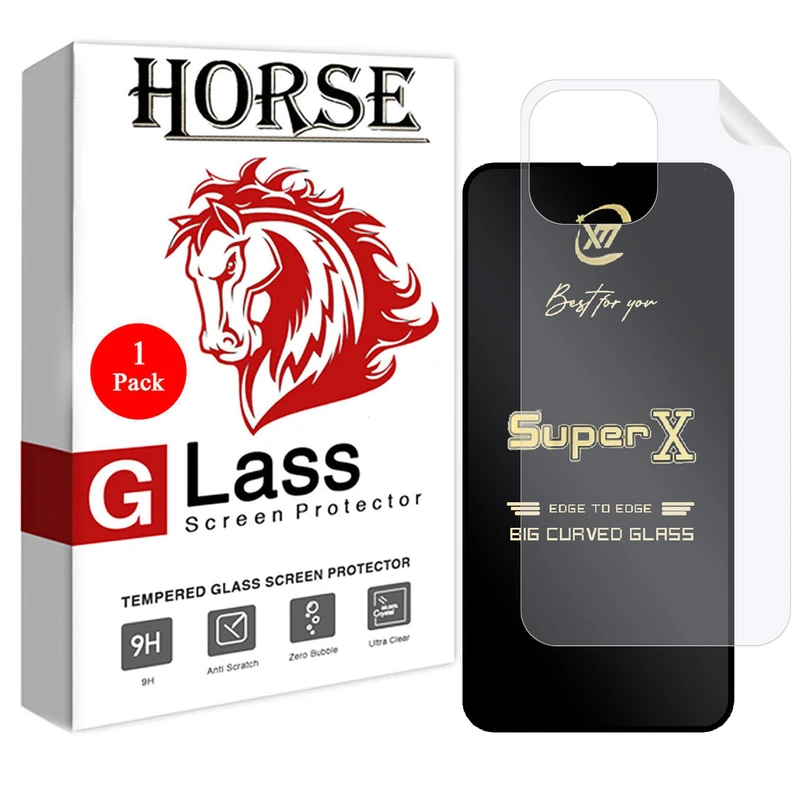 محافظ صفحه نمایش هورس مدل 2SXN مناسب برای گوشی موبایل اپل iPhone 13 Pro Max به همراه محافظ پشت گوشی